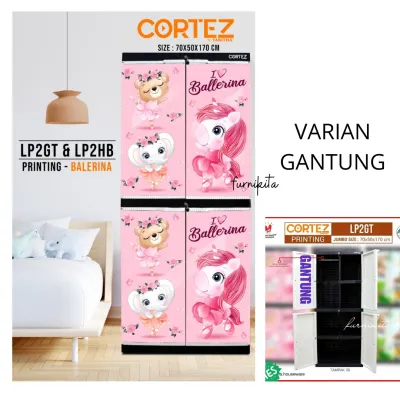 TABITHA LEMARI PAKAIAN PLASTIK JUMBO SUSUN 4 FULL RAK DAN GANTUNG CORTEZ [TABBOX]