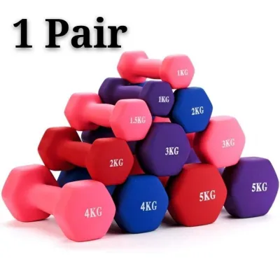 Neoprene dumbbell Vinyl dumbbells Dumbbell Ladies Children Fitness Plastic Coated Colorful VINYL Dumbbell Pair (From 1 to 10kg)