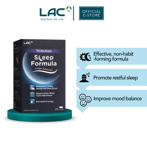 [LAC SLEEP] TriAction Sleep Formula - Triple Layer Sleep Technology (60 caplets)