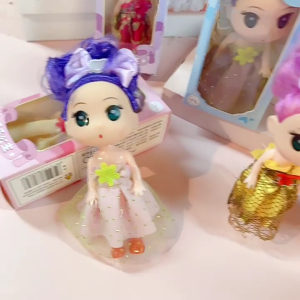 Chơi giả vờ công chúa cho bé gái mắt mở handmade vỏ trắng Cô Gái Trong Búp bê mặc váy cho bé thu gom búp bê say giấc