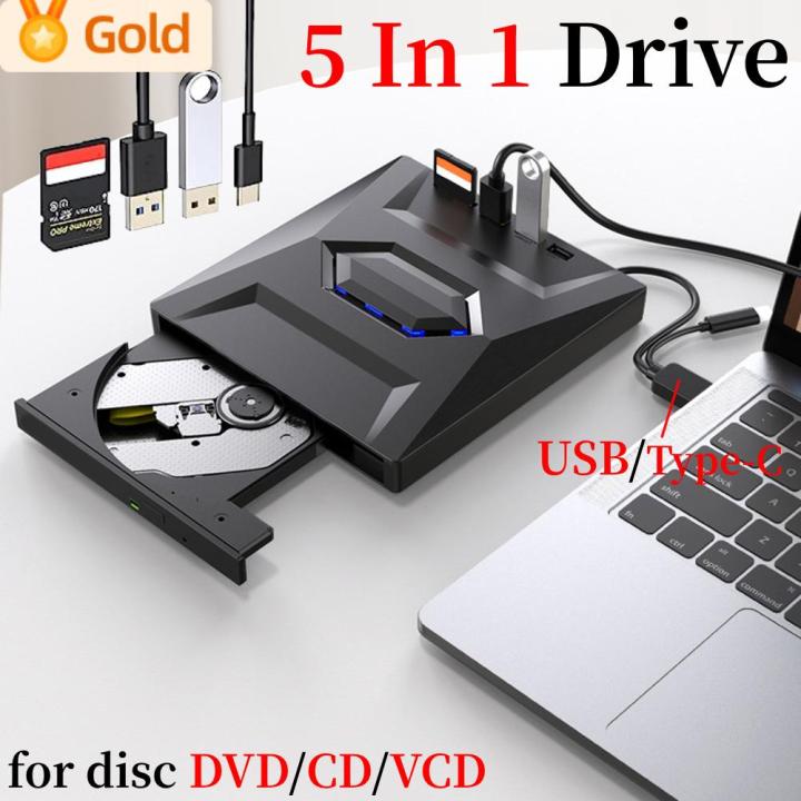Unidade De CD E DVD Externa Para Macbook Laptop, PC DVDRW, ROM Player