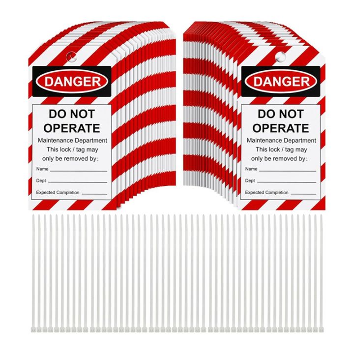 [ Store] ExclusiveBundle of 50 Lockout Tagout Tags with 'Do Not Operate ...