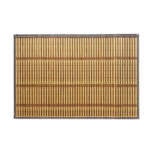 QUA Heat-Resistant Bamboo Placemats Anti-Slip Natural Woven Oval Placemat Table Protection Rustic Table Mat Kitchen