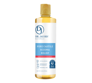 DR. JACOBS NATURALS CASTILE SOAP PURE CASTILE ECZEMA RELIEF 16oz - Made in USA - extra gentle hypoallergenic containing no perfumes or dyes - Made with antioxidant rich olive and coconut oil (never palm oil) - Gentle enough for the whole family