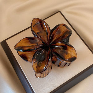 8CM Large Jelly Plumeria Hair Clip Princess Style Delicate Sweet Girl Shark Clip Fashionable Hairpin Hair Accessories
