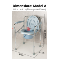 Commode Chair Without Wheels For Squatting Toilet / Raising Toilet Seat Height. 