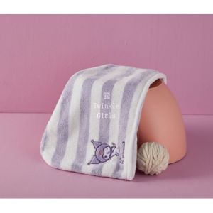 1PC Genuine Korean Style Cute Striped Bath Towel Kuromi Cinnamoroll Melody Coral Fleece Soft Drying Hair Towel 浴巾 干发帽