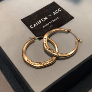 Queen Mothers Letter Earrings 5 New trendy bronze-colored earrings nickel-free and cadmium-free with a high-end feel small-style earrings elf ear studs