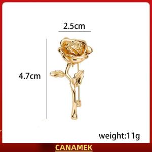 Miễn phí vận chuyển✨ Sang Trọng Cao cấp Vàng-Tone Rose Flower Trâm Pin Cho Phụ Nữ Và Nam Giới-Thanh Lịch Phù Hợp Với Huy Hiệu Áo Thời Trang Trang Sức Ve Áo Phụ Kiện