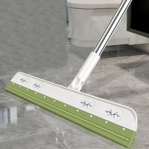 YES LADY Flexible Rotatable Household Washing Window Sweeping Rubber Mop Wiper Dust Squeegee Silicone Broom
