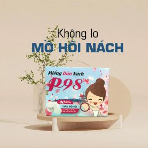 [ DÍNH CHẮC-KHÔNG LỘ ] Hộp 40 Miếng Dán Thấm Mồ Hôi Nách P98 -Khử Mùi - Diệt Khuẩn - Hạn Chế Mồ Hôi Nách