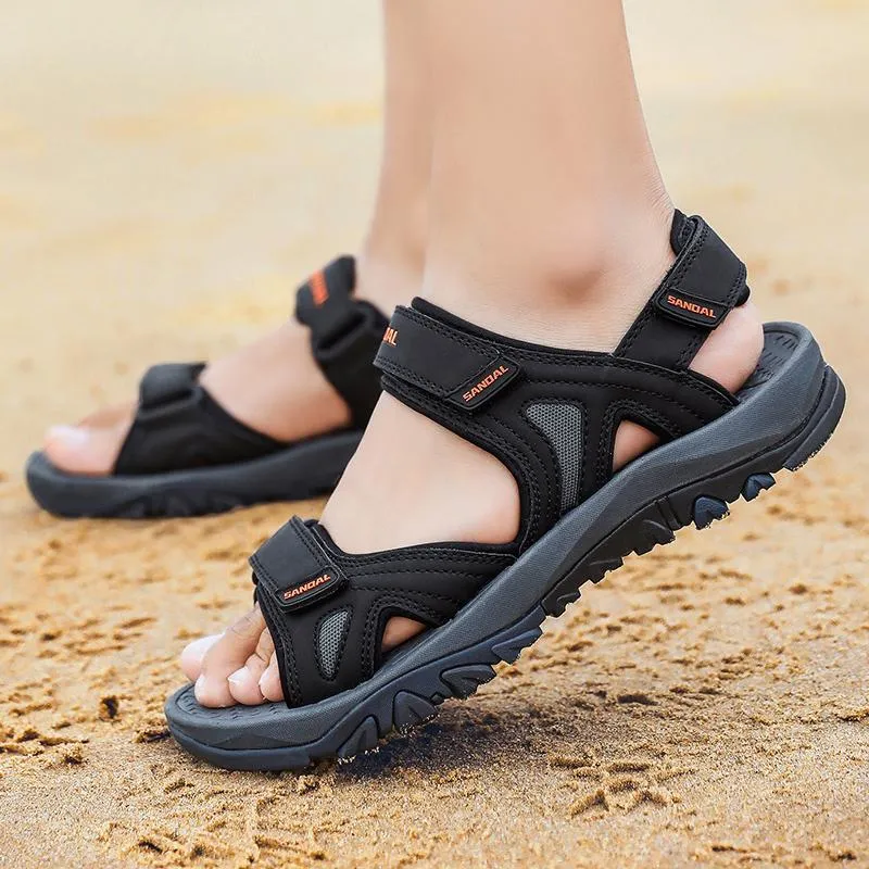 Mens soft sale leather sandals