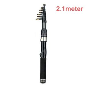 WAPKTY Carbon Tip Retractable Fishing Rod 30T Carbon Fiber Ultra Light Spinning Fishing Pole Portable Non-slip Grip Rock Fishing Rod Outdoor