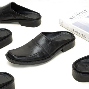 Sandal Slop Pria Bustong Kulit Model Semi Formal BP806