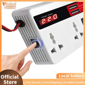 High Power 200W Car Inverter 12V24V to 110V220V with Multiple Outlets for Car Electronics