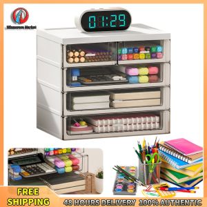 Winnereco Stackable 4 Level Desk Organizer with 5 Drawers for Office Desk Storage and Organization in Modern Design