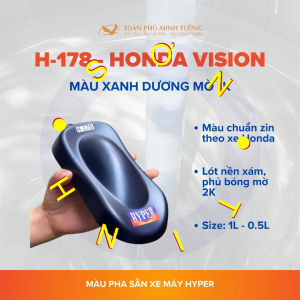 Sơn xe máy HYPER màu xanh tím mờ Honda Vision 1K (Code: H-178) sơn thơm công nghiệp