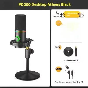 MAONO PD200X XLR & USB ไมโครโฟนของพ็อดคาสท์ไดนามิกสำหรับการบันทึกไมโครโฟนสำหรับพีซีไมโครโฟนสตรีมมิ่งสำหรับมิกเซอร์การ์ดเสียงอินเตอร์เฟซเครื่องเสียงเกมไมโครโฟนกับซอฟต์แวร์