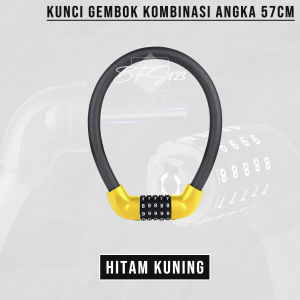Kunci Gembok Motor Sepeda Kawat Baja 10 mm Lock Waterproof 5 Digit Password 57 Cm