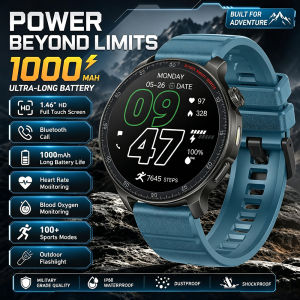 New Smartwatch 1.46 Inch Screen Bluetooth Call Message Push Flashlight Sport for Men Women Compatible Android IOS Birthday Gift