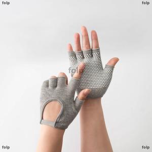 [COD] folp Phụ nữ chống trượt găng tay Yoga cotton tập thể dục nửa ngón tay Găng tay thoáng khí ngoài trời đi xe đạp Pilates Găng tay câu cá thể thao
