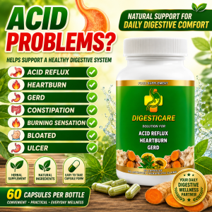 🍃 Digesticare Herbal Capsule 60 Capsules – Herbal na Suplemento para sa Digestive Wellness Suportang Herbal para sa Maayos na Panunaw Pagbawas ng Kabag at Kabigatan ng Tiyan Tulong sa Mas Komportableng Pakiramdam ng Sikmura at Natural na Paghinga