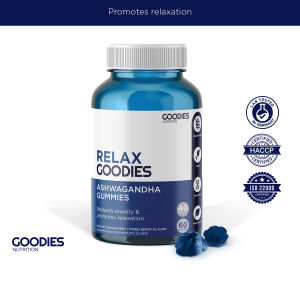 GOODIES NUTRITION Ashwagandha Gummies – Relax Goodies – 1 bottle (60 Gummies) - Reduces Anxiety & Improves Mood