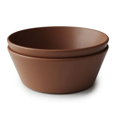 Mushie Round Dinnerware Bowls 2pk (8 Colors)
