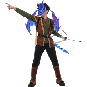Halloween Dragon Costume with Dragon WingTail and Mask Accessories Dinosaur Cosplay Costume for Kids Girls Boys Gifts
