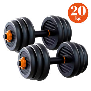 BG SPORT Dumbbell Fed 6 in 1 kettlebell Set Latihan Fitness 30KG