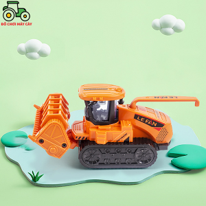 Máy gặt đập liên hợp mini - Chạy trớn thu hoạch lúa xe máy cày đồ chơi xe nông trại mô hình MTH04