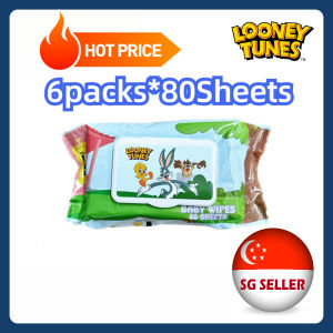 Looney Tunes Wet Wipes 80s x 6packs baby wipes water wipes unscented baby wipes travel baby wipes