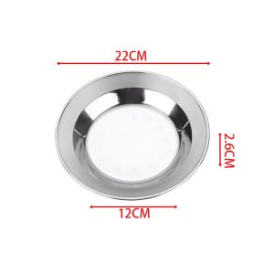 3PCS Piring Enamel Decor Blirik Lepek Blek Piring Loyang Stainless Steel Piring Jadul Kaleng Saji