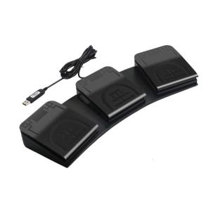 ที่เหยียบ USB สามตัวพร้อมฟังก์ชันอินพุตสำหรับการเปลี่ยนหน้าเพลงเกมส์ PC และการควบคุมจากโรงงาน