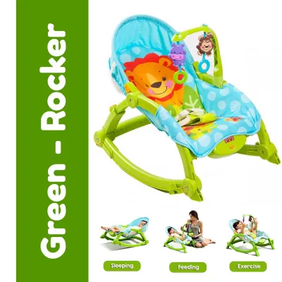 Iskiddo Baby Throne Newborn Baby Rocker Baby Bouncer Safety Belt Swing Feeding Cradle Kids Chair Kerusi Buaian Bayi