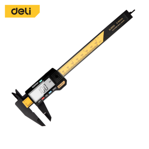 Deli คาลิปเปอร์ดิจิตอล เวอร์เนียร์ ดิจิตอล ตัวเครื่องสแตนเลส ตัวเครื่องโลหะ พร้อมถ่าน เวอเนีย เวอเนียร์ Digital Vernier caliper