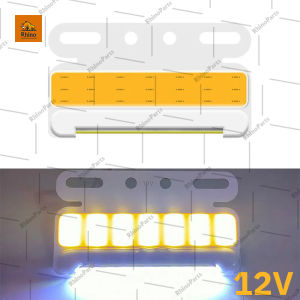 ไฟราวข้าง 24V LED 1ชิ้น ไฟข้างรถพร้อมไฟส่องพื้น ไฟเลี้ยววิ่ง ไฟสัญญาณรถบรรทุก รถพ่วง และทั่วไป (Azar)