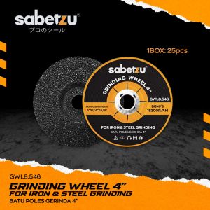 SABETZU Batu Mata Gerinda Poles 4" Batu Mata Gerinda Poles 4" Grinding Wheel 4 inch x 6mm Hole size 16mm Batu Gerinda Poles 4 x 6 - Grinding Wheel 4 Inch Size 4" x 6mm - Batu Slep Gerinda Type GWL8.546
