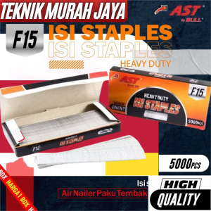 AST Isi Paku Tembak Angin Air Nailer Refill F15 Staples Gun 15 mm Heavy Duty
