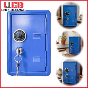 Kids Metal Piggy Bank with Combination Lock and Cash Tray for Children Boys Girls 7.1x4.7x3.9inch Educational Gift Idea