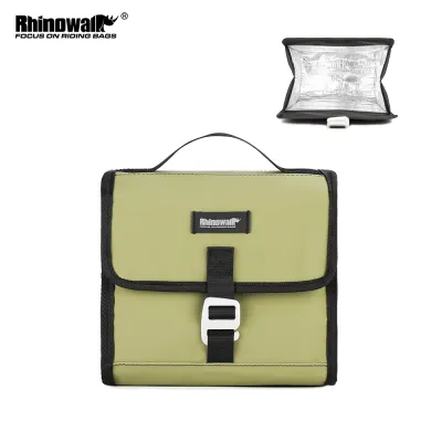 ≮529≯Rhinowalk Folding Bicycle Front Bag 4L-7L Insulated For Brompton and DAHON Bicycle Front Bag Waterproof Folding Bicycle Handlebar Bag With Rain Cover Outdoor Picnic Lunch Camping Bag