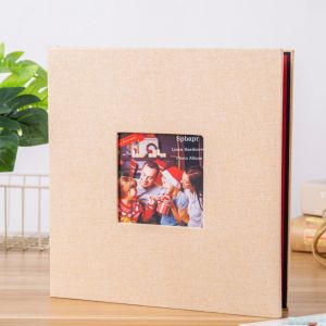 BIGGER SIZE Self-Adhesive Photo Album Linen Cover 20 Sheets 40 Pages High Quality 27cm×28cm*3cm