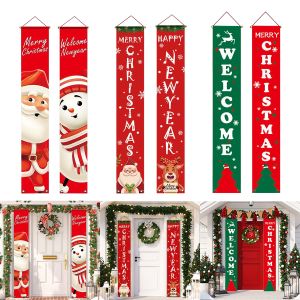 2Pcs Santa Claus Christmas Door Banner: Perfect 2022 Christmas Ornament & Xmas Navidad Gift