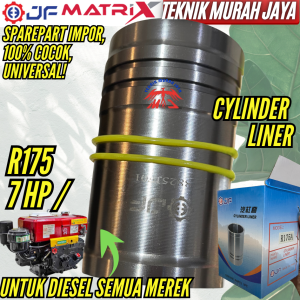 JF R175 Cylinder Liner 7 hp 7 pk Poring Boring FORING With O ring Furing Deksel Bagus Penggerak Serba Guna Jiang Fa Dong Hai Dong Feng Genset Industri Pertanian Molen Pengaduk Semen Perahu Kapal Laut