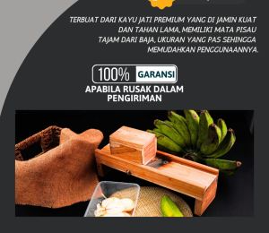 Pengiris Keripik Serbaguna Alat Sugu Pembuatan Keripik Parutan SingkongBawangTempekayu jati