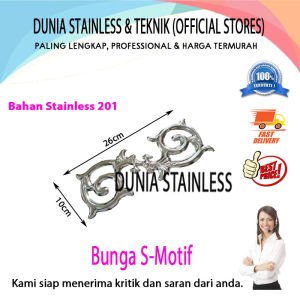 Bunga S-Motif Aksesories stainless steel tangga