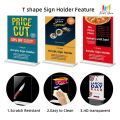 Acrylic Desktop Table Sign Holder A4 Size  (Table Top Display Stand) for Menu, Flyers and Frame. 