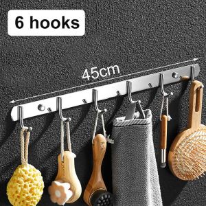 1 PCS 304 Stainless Steel Hook Easy To Install Without Drilling Holes Bathroom Towel Hook Strong Load-Bearing Durable Clothing Hooks
