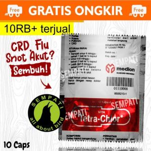 SEMPATI Vita Tetra Chlor Tetrachlor Kapsul Pil Tablet Antibiotik Obat Ayam Burung Ngorok Snot Pilek Stress BAB Feses Kapur Hijau VTRCH