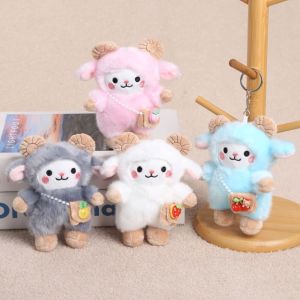 MADEWITH PP Cotton Plush Keychain Soft Plush Sheep Shaped Sheep Doll Exquisite Cartoon Bag Charm Backpack Decor